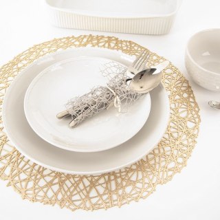 Podkładka na Stół Okrągła Gumowa Złota 39 cm ORION Ochronna Połysk