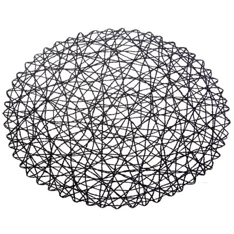Podkładka na Stół Okrągła Koronkowa Czarna 35 cm ORION Ozdoba Stół