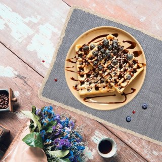 Podkładka na Stół Szara Boho 45 x 30 cm ORION Dekoracyjna Mata