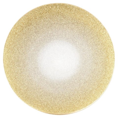 Podstawka Lustrzana Brokatowa pod Świece 20 cm VILDE Szkło Złote