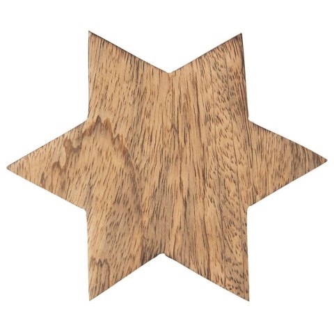 Podstawka pod Kubek Drewniana Gwiazda 12,5 cm ORION Drewno Mangowca