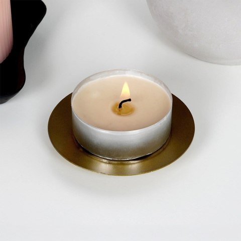 Podstawka pod Świecę Metalowa Złota 8,5 cm VILDE Okrągła na Nóżkach