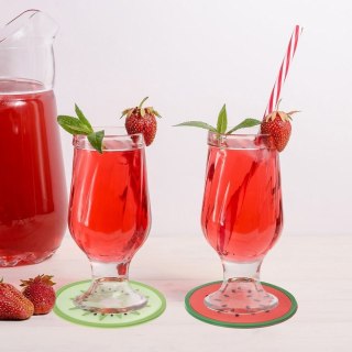 Podstawki pod Kubek Owoce PVC Zestaw 6 szt. 8,5 cm EXCELLENT HOUSEWARE