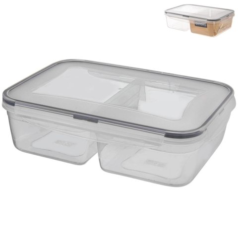 Pojemnik Dzielony Lunchbo x 2 L ORION Szczelny Piętrowany 25,5 x 18 cm