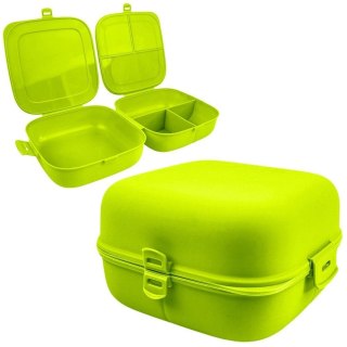 Pojemnik Lunchbox Dzielony 3 Komory 14 L VILDE z Klipsami 16 x 16 cm