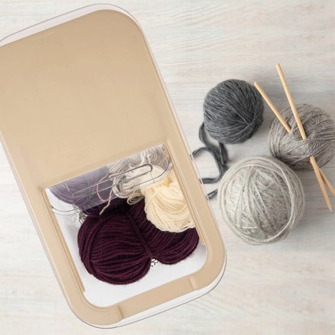 Pojemnik do Przechowywania na Kapsułki Proszek i Karmę Beżowy ORION 10 L