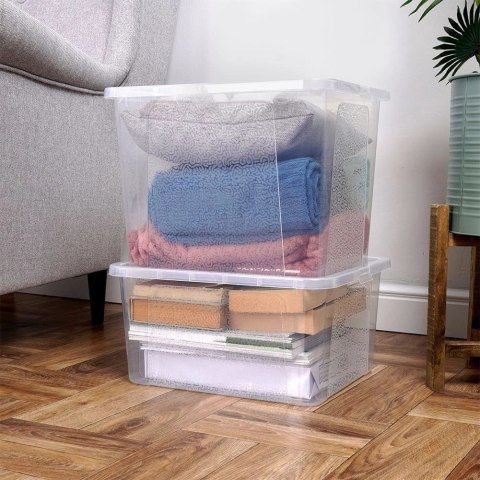 Pojemnik do Przechowywania z Pokrywką 20 L VILDE Organizer 40 x 33 x 20 cm