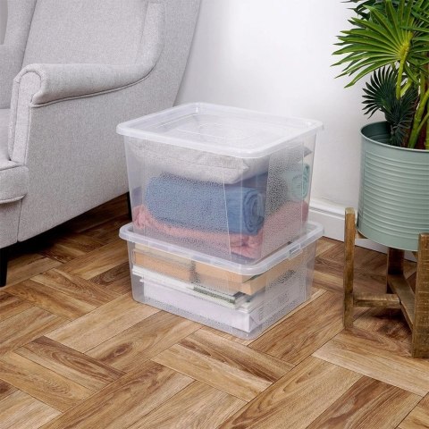 Pojemnik do Przechowywania z Pokrywką 20 L VILDE Organizer 40 x 33 x 20 cm