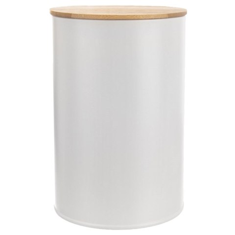 Pojemnik Metalowy 800 ml ORION Bambusowa Pokrywka Szczelny 12,5 x 9,5 cm
