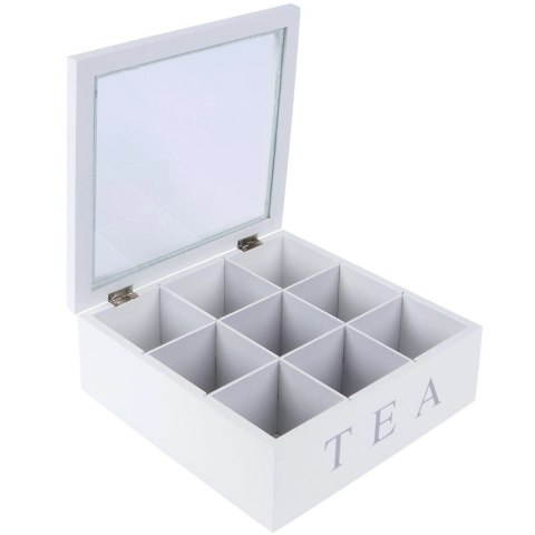 Pojemnik Organizer Szkatułka na Herbatę EXCELLENT HOUSEWARE 22x22x8,5 cm