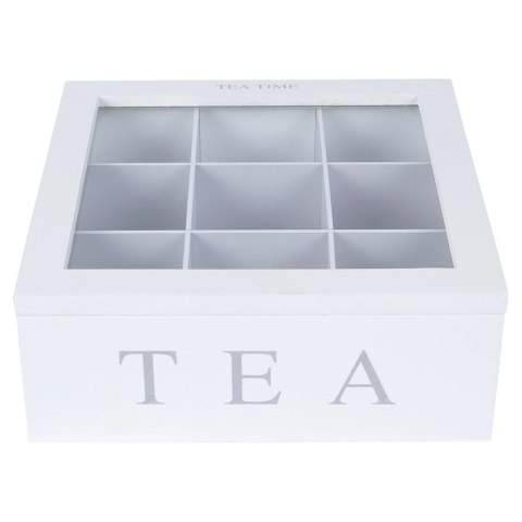 Pojemnik Organizer Szkatułka na Herbatę EXCELLENT HOUSEWARE 22x22x8,5 cm