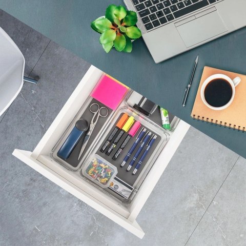 Pojemnik Organizer Szuflady GREY 24 x 16 x 4,5 cm ORION Antypoślizgowy