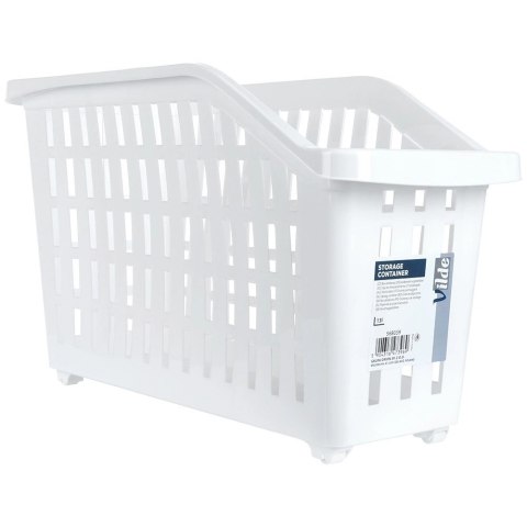 Pojemnik Organizer na Kółkach Wąski 13 L VILDE Biały 46 x 18 x 26,5 cm