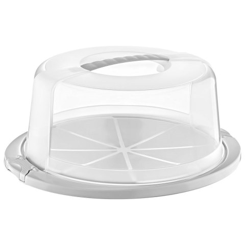 Pojemnik na Ciasto z Pokrywą Zamykany Plastikowy Okrągły Solidny ORION 30cm