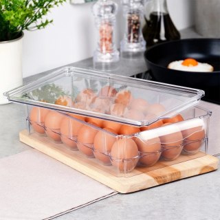 Pojemnik na Jajka Lodówka Duży 24 Sztuki VILDE Piętrowany 32 x 21 cm