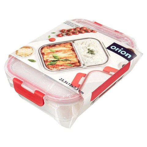 Pojemnik na Jedzenie Żywność Szklany Pokrywka Uszczelka Dzielony ORION 1,3l