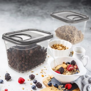 Pojemnik na Kapsułki Karmę Sypkie 1,3 L ORION z Dozownikiem 16,5 x 11,5 cm