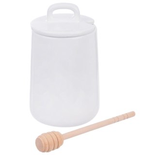 Pojemnik na Miód z Łyżką Porcelanowy Ozdobny ORION 470 ml