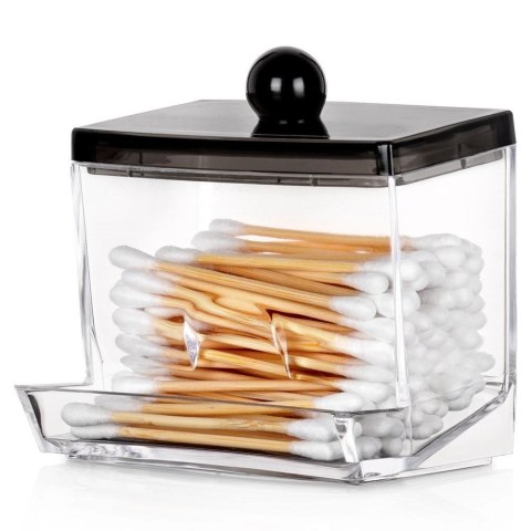 Pojemnik na Patyczki Kosmetyczne z Podajnikiem 9 x 7 x 9,5 cm z Pokrywką