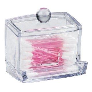 Pojemnik na Patyczki Kosmetyczne z Podajnikiem 9 x 7 x 9 cm ORION Akrylowy