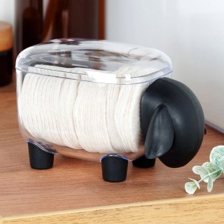 Pojemnik na Patyczki Owieczka Dekoracyjny 13 x 7 x 8 cm VILDE Przezroczysty