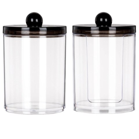 Pojemnik na Patyczki Płatki Kosmetyczne 2 szt VILDE z Podajnikiem 7 x 11 cm