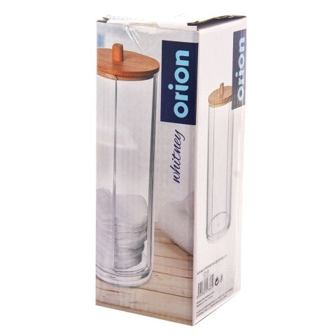 Pojemnik na Płatki Kosmetyczne Bambus 7 x 17,5 cm ORION z Podajnikiem