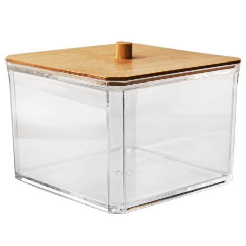 Pojemnik na Płatki Kosmetyczne WHITNEY 9,5 x 9,5 x 7,5 cm ORION Bambus