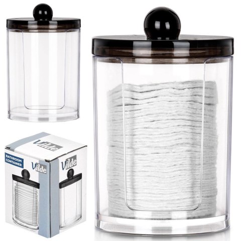 Pojemnik na Płatki Kosmetyczne z Podajnikiem 7 x 11 cm VILDE z Pokrywką