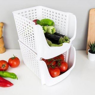 Pojemnik na Warzywa Owoce Piętrowany VILDE z Wentylacją 29 x 21 x 16 cm