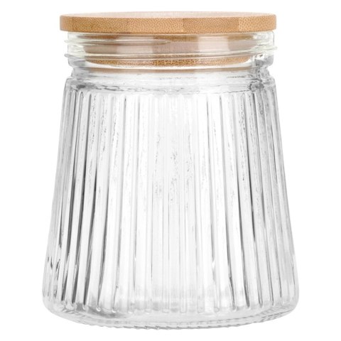 Pojemnik na produkty sypkie szklany z pokrywką i uszczelką 700 ml