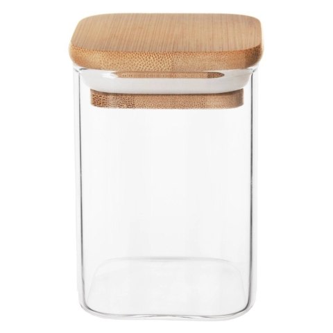Pojemnik Szklany Kwadratowy Sypkie 200 ml ORION z Uszczelką 8,5 x 6 cm