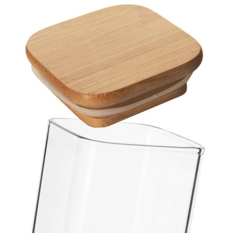 Pojemnik Szklany Kwadratowy Sypkie 200 ml ORION z Uszczelką 8,5 x 6 cm