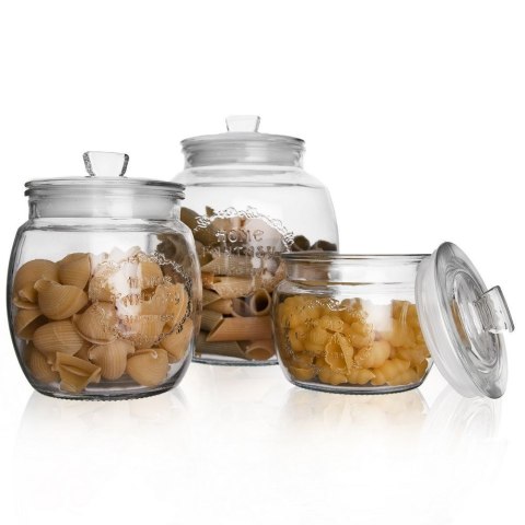 Pojemnik Szklany Okrągły 600 ml ORION Szczelny z Uchwytem 11 x 11 cm