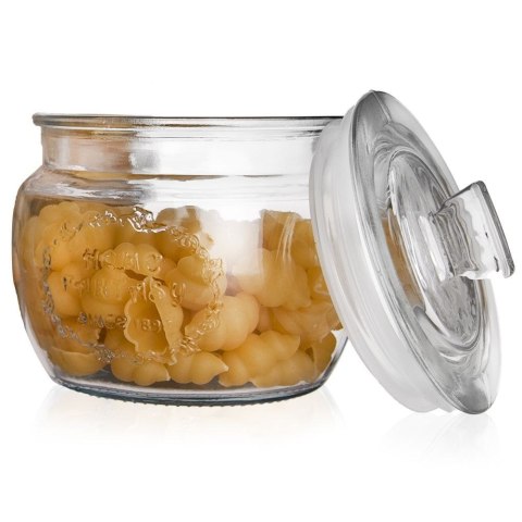Pojemnik Szklany Okrągły 600 ml ORION Szczelny z Uchwytem 11 x 11 cm