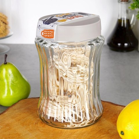 Pojemnik Szklany na Produkty Sypkie 1,3 L EXCELLENT 11,5 x 11,5 x 19 cm