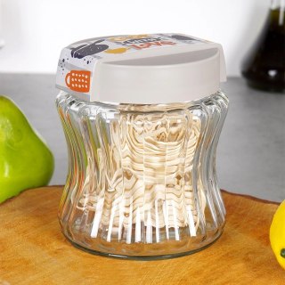 Pojemnik Szklany na Produkty Sypkie 900 ml EXCELLENT 11,5 x 11,5 x 14 cm