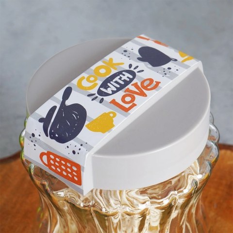 Pojemnik Szklany na Produkty Sypkie 900 ml EXCELLENT 11,5 x 11,5 x 14 cm