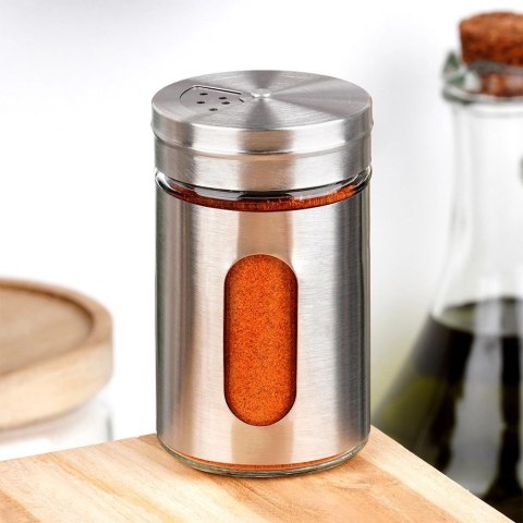 Pojemnik Szklany na Przyprawy Sitko 100 ml EXCELLENT z Dozownikiem 8 x 5 cm