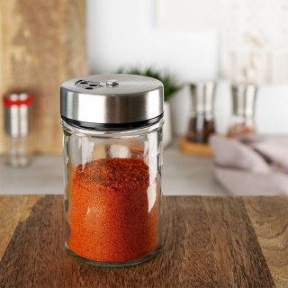 Pojemnik Szklany na Przyprawy Sitko 100 ml ORION Zamykany Otwory 8,5 x 5 cm