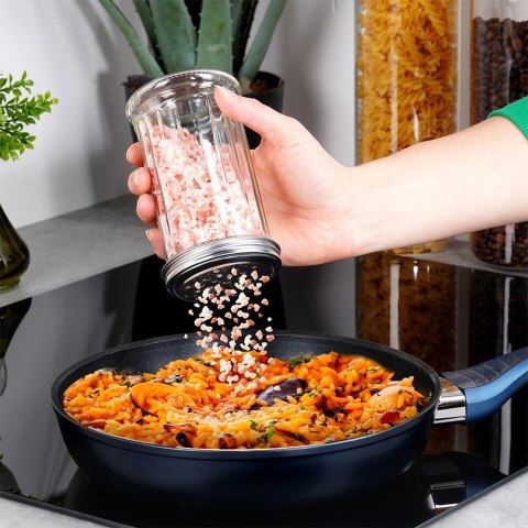 Pojemnik Szklany na Przyprawy Sitko 350 ml VILDE z Otworami 13,5 x 7,5 cm