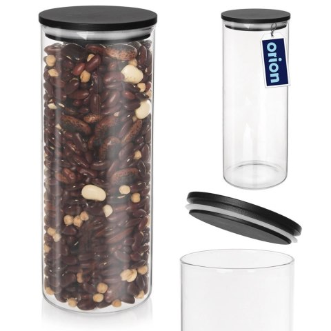 Pojemnik Szklany z Uszczelką Bambusową 1,2 L ORION 9 x 9 x 22 cm