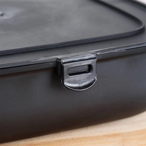 Pojemnik śniadaniowy lunchbox dzielony czarny 2x700 ml