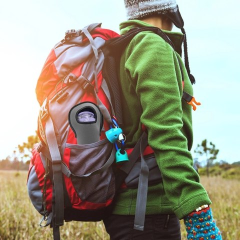 Pokrowiec Termiczny na Butelkę Neopren Szary ORION Uchwyt 38 cm