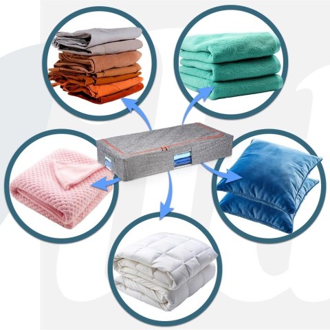 Pokrowiec na Pościel Duży Stelaż Zamek 68 L VILDE Pod Łóżko Stabilny