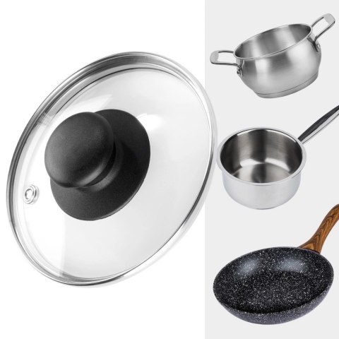 Pokrywka Szklana Żaroodporna Odpowietrznik 12 cm VILDE Zmywarka