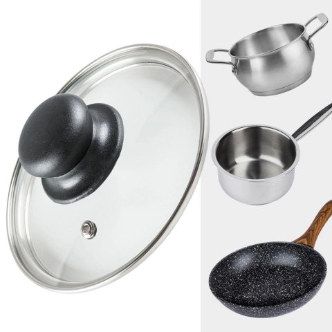 Pokrywka Szklana Żaroodporna Odpowietrznik 14 cm VILDE Zmywarka