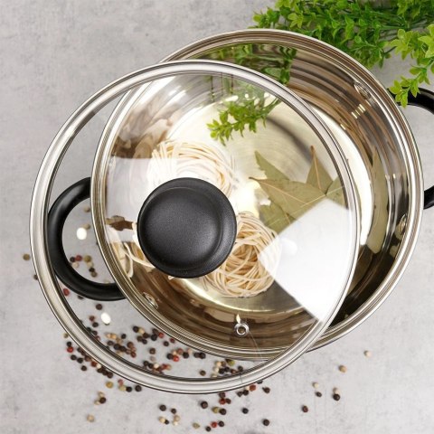 Pokrywka Szklana Żaroodporna Odpowietrznik 20 cm VILDE Zmywarka