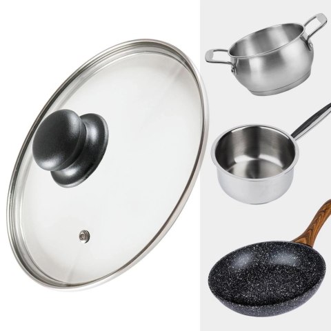 Pokrywka Szklana Żaroodporna Odpowietrznik 20 cm VILDE Zmywarka