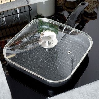 Pokrywka do Garnka Patelni Szklana Żaroodporna Kwadratowa ORION 27 x 27 cm